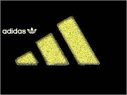 Paski, Adidas, Logo, Żółte
